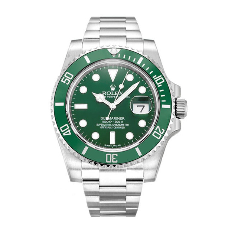AAA UK Green Dial 40 MM Replica Rolex Submariner 116610 LV-40 MM